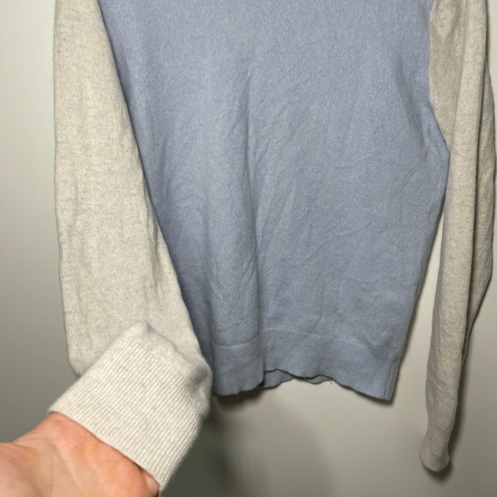 Club Monaco Men’s 100% Cashmere Colorblock Crewneck Sweater in S - Picture 5 of 7